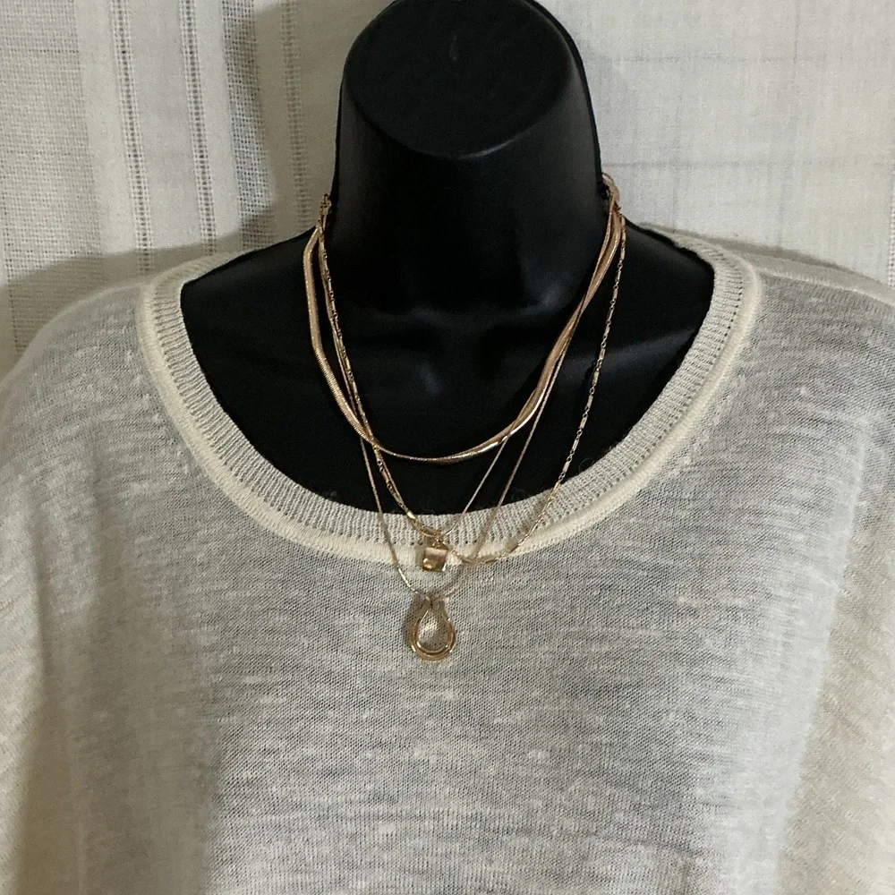 J. Crew Cream Lightweight Sweater Top Small Coastal Minimalist